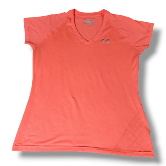 (2)+1 Under Armour- Women's v-neck heatgear semi-fitted t-shirts. Sz Small - Picture 4 of 5